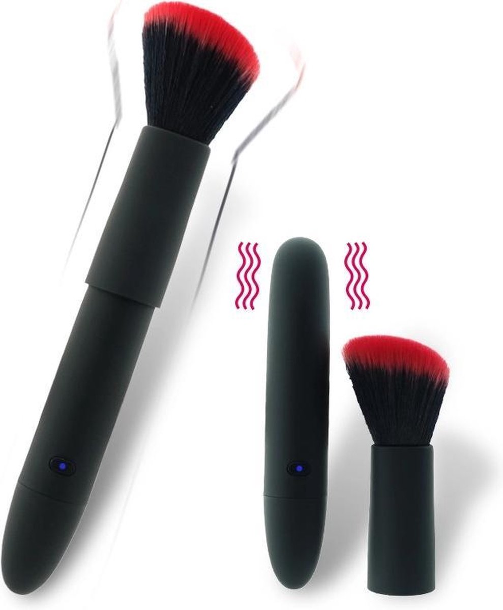 Vibrating makeup brush
